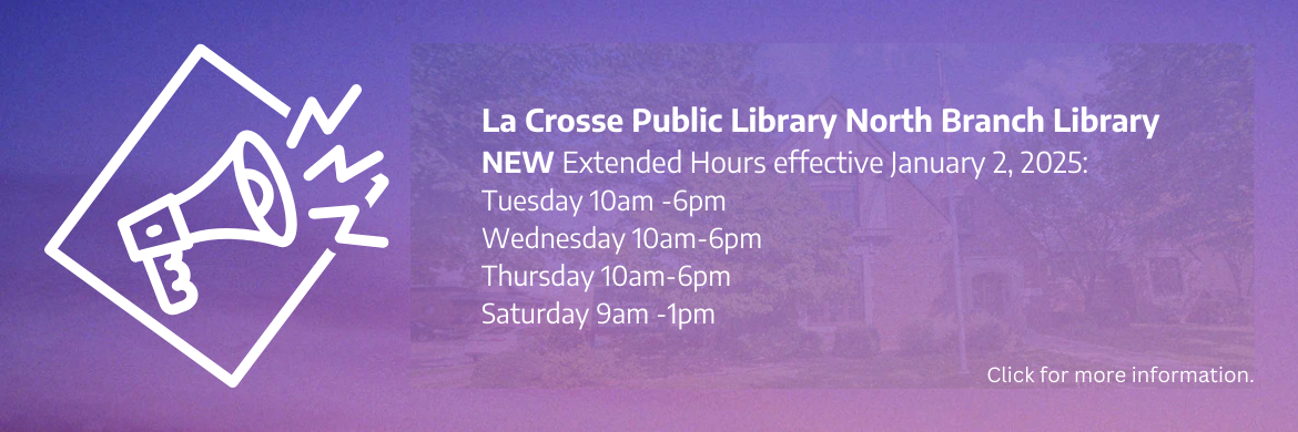 Link to news about North Library. Click for more information.